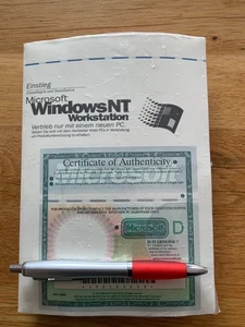 Microsoft Windows NT 4.0 Workstation OEM CD version complète manuel et clé NEUF - Photo 1/2