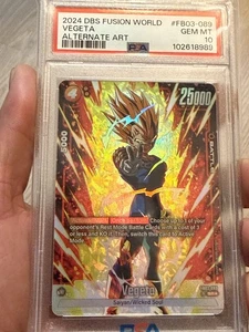2004 Dragon Ball Fusion World Vegeta Alternate Art FB03-089 PSA 10 GEM MINT  - Picture 1 of 5