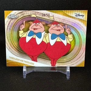 Tweedledee & Tweedledum #179 True Gold Refractor 28/50  2025 Topps Chrome Disney - Picture 1 of 7