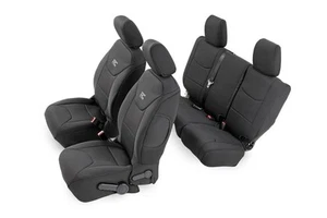 Rough Country Neoprene Seat Covers for 08-10 Jeep Wrangler JK | 4-Door - 91002A - Picture 1 of 7