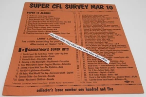 Encuesta WCFL Super CFL Chicago 10 de marzo de 1973 #1 Roberta Flack/Killing Me Softly - Imagen 1 de 5
