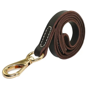 Handcraft Heavy Duty Real Leather Dog Lead Leash for Large Dog Training 44"/64" - Picture 1 of 12
