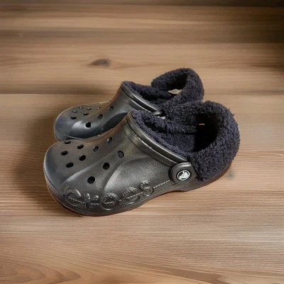 Crocs forrado de piel sintética negro mujer talla 6/hombre talla 4/4y Foto 1 de 3