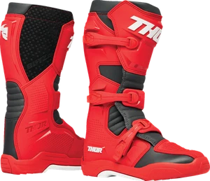 THOR Blitz XR Boots - Red/Charcoal - US 7 3410-3109 - Foto 1 di 6