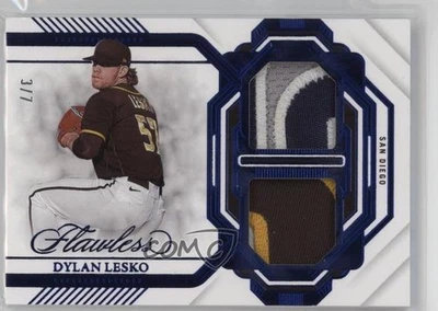 2023 Panini Flawless Dual Patch Sapphire /7 Dylan Lesko #DP-DL Dual Patch - Image 1 of 2