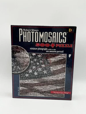 BANDEIRA AMERICANA Robert Silvers foto miniatura mosaico 500+ peças quebra-cabeça 4 de julho - Imagem 1 de 4