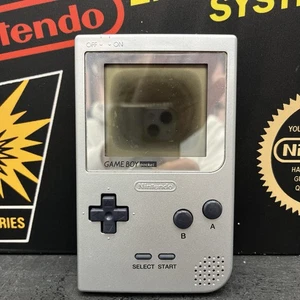 Nintendo Game Boy Pocket Silver MGB-001 Screen Burn Sound Working FREE POSTAGE - Picture 1 of 12