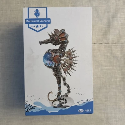 3D Metal Puzzle Seahorse with Lamp Assemble Jigsaw Model Kit Building DIY Toys - Image 1 of 4