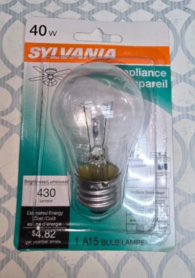 SYLVANIA 40A15/CL/APPL/BL A15 BULB INDOOR 430LUMENS 40W - Image 1 of 4