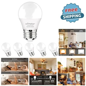 LED Light Bulbs A15 E26 Base 6W Warm White Energy Saving 6-Pack for Home - Picture 1 of 9