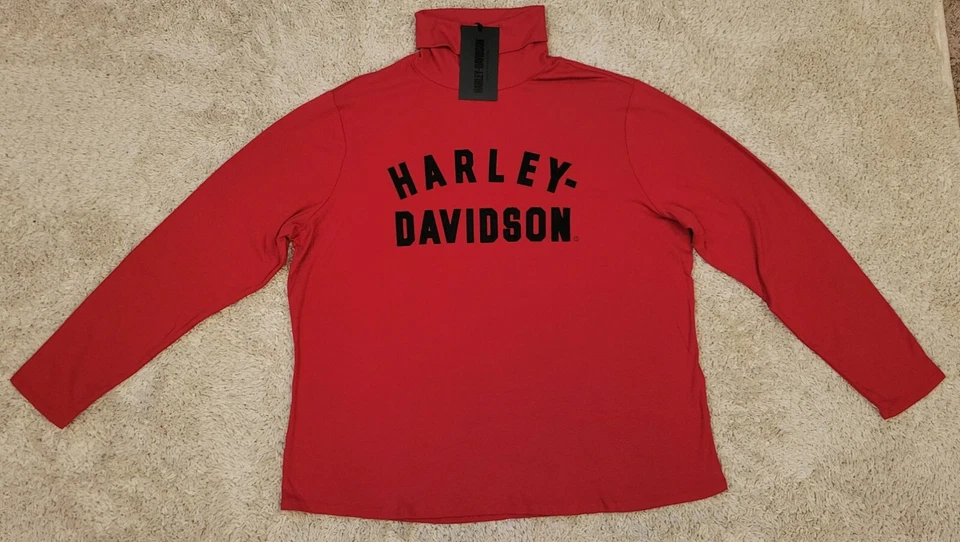 Womens Harley-Davidson Chili Pepper Red Turtleneck 96467-23VW Plus Size 3W