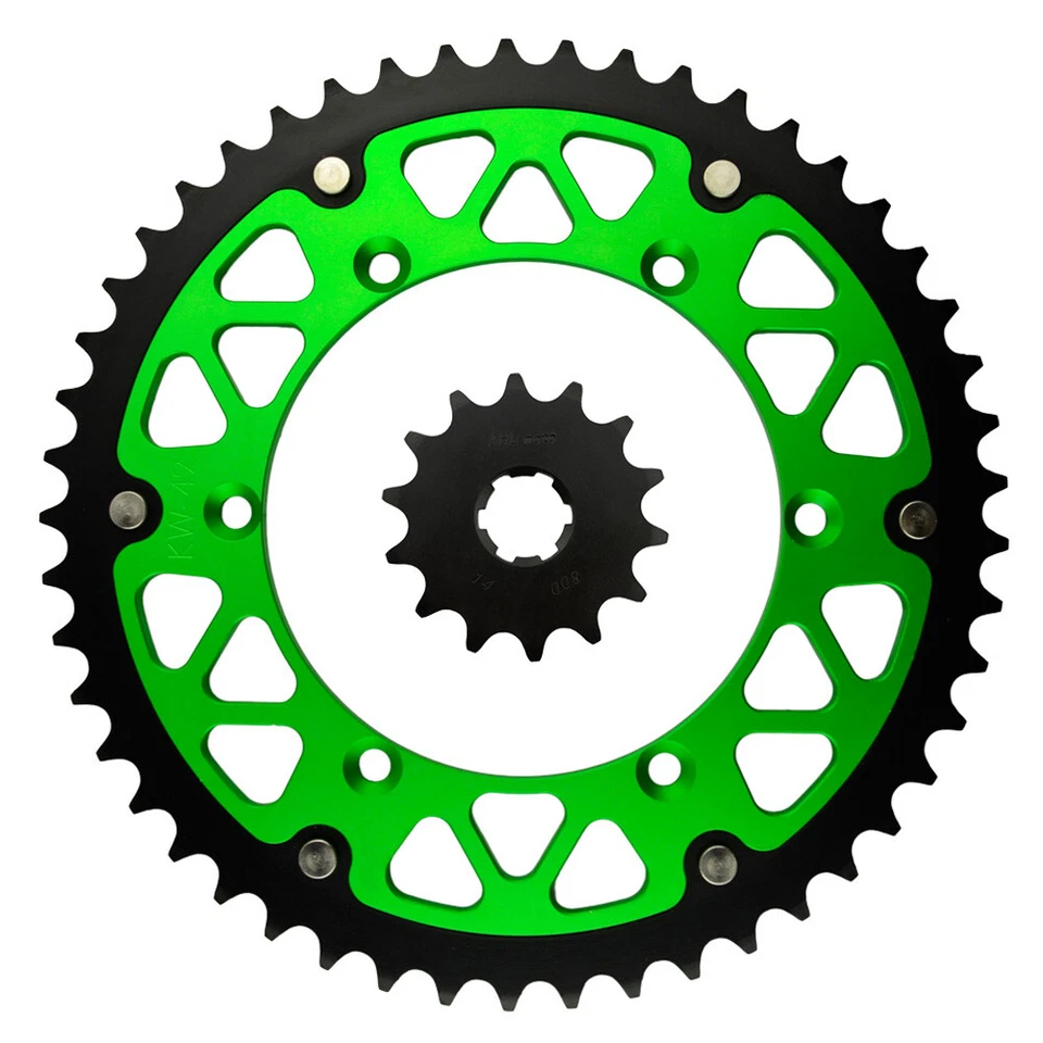 14T-49T Front Rear Sprockets For Kawasaki KX500 KLX300R KX250 KDX250 1981-2004 Foto 1 de 1