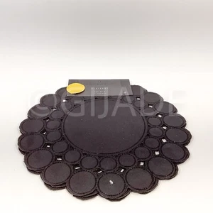 Homeware Placemats 15” Round Set Of 4 Black - Picture 1 of 4