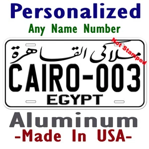 Placa de matrícula de coche novedad personalizada cualquier nombre 003 El Cairo - Imagen 1 de 7