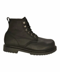 Herren schwarz Arbeitsstiefel 6" einfache Zehenpartie geöltes Leder REDHAWK 0615 Größe 6-12 (D, M) - Bild 1 von 5