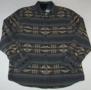 NWT Pendleton Gray/Brown BEACON ROCK Doublesoft Marshall Chamois Shirt Men's L - Picture 1 of 7