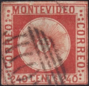 F-EX54330 URUGUAY 1858 40c FORGERY USED. - Picture 1 of 2