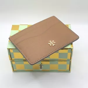 Tory Burch Emerson Slim Card Case Brown Moose New With Tag - Picture 1 of 17