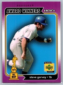 2001 UD UPPER DECK DECADES 1970'S BASEBALL AWARD WINNERS 153 STEVE GARVEY - Imagen 1 de 2