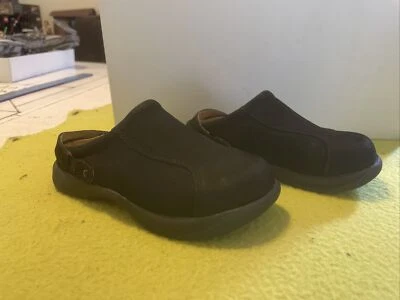 ZAPATOS MULA ZUECO CUERO NEGRO 9M WILLITS para niñas pequeñas Foto 1 de 3
