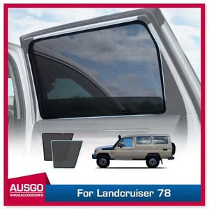 AUSGO Magnetic Window Sun Shade for Toyota LandCruiser 78 LC78 Mesh Cover 2PCS - Picture 1 of 5