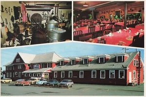 Postal vintage Eureka CA estilo campamento de madera restaurante cocina de Samoa - Imagen 1 de 2