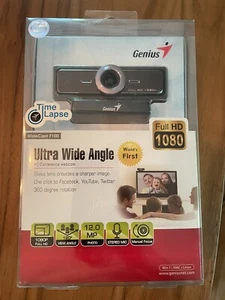 New Genius WideCam F100 Ultra Wide Angle PC Conference WebCam Full HD 1080 - Afbeelding 1 van 4