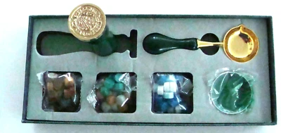 NUEVO EN CAJA Juego de sellos de sellado de cera Kit de sellos de búho de metal fundidores sellos cera Foto 1 de 4