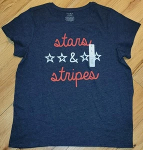 Stars & Stripes tee shirt NWT womens L large USA patriotic july 4 - Picture 1 of 2