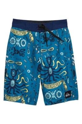 Quiksilver Toddler 2T/2  Boy's Blue Mystery Bus Board Shorts Boardies NWT - Image 1 of 2