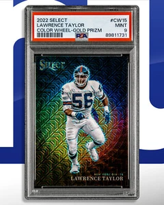 Lawrence Taylor 2022 Select Color Wheel Gold Prizm! SSP 8/10! PSA 9! Giants - Picture 1 of 2