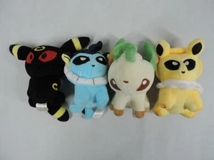 Pokemon Center 5" Plush Lot of 4 Jolteon Leafeon Umbreon Vaporeon - Picture 1 of 12