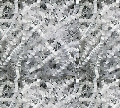 Crinkled White Zigzag Shredded Gift Hamper Paper Filler Quality Box Packaging UK