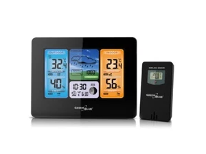 5902211108191 Greenblue GB526 digital weather station Black Battery GreenBlue - Picture 1 of 6