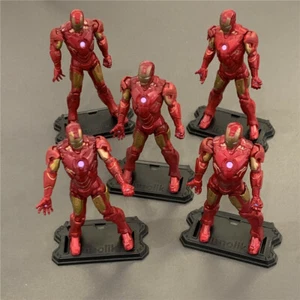5Pcs Iron Man Marvel Universe Legends 3.75" Action Figure & Stand Base Boys Toy - Picture 1 of 5