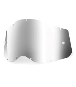 LENTE DI RICAMBIO MASCHERA 100% RACECRAFT2 ACCURI2 STRATA2 SPECCHIO SILVER - Foto 1 di 1