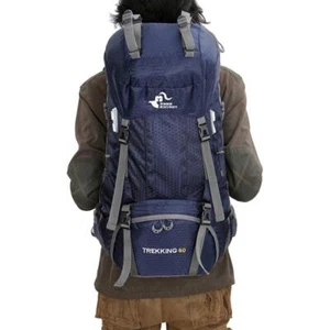 60L Rucksack Wasserdicht Wanderrucksack Trekking Reiserucksack mit Regenschutz - Bild 1 von 17