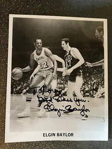 HANDSIGNIERTES BILD ELGIN BAYLOR AUS DEM CORY B. KONVOLUT SEHR SCHÖNES BILD - Bild 1 von 2