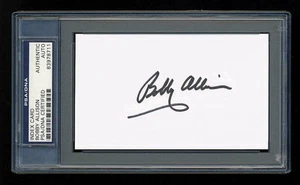 BOBBY ALLISON SIGNED INDEX CARD MINT PSA/DNA SLABBED AUTOGRAPHED NASCAR HOF - Picture 1 of 1