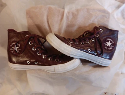 Talla 6.5 - Converse Chuck Taylor All Star charol arrugado alta oscuridad... Foto 1 de 4