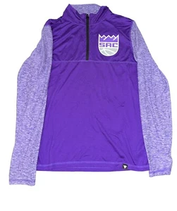 Camicia da uomo NBA Sacramento Kings SAC viola cerniera manica lunga taglia uomo media - Foto 1 di 8
