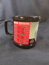 2005 Ohio State Buckeye OSU schedule black Coffee Mug Cup NCAA Football helmet 