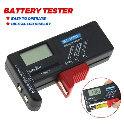 BT168D Battery Tester Battery Tester Coin Cell Tester Tester for AA/AAA/C/D/9V - Image 1 of 4