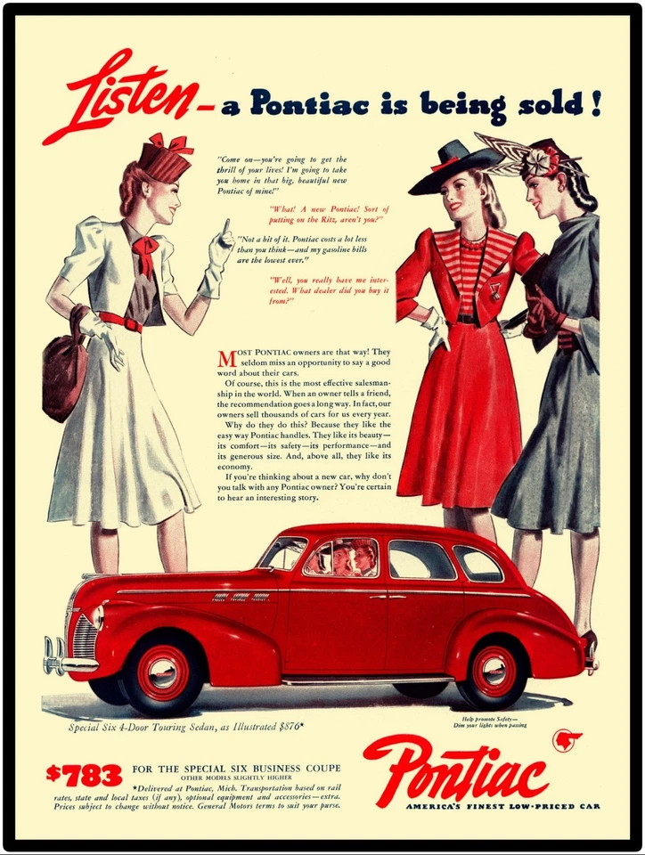 Pontiac Special Six Torpedo Vtg Look 9” x 12” Reproduction Aluminum Sign - Image 1 of 1