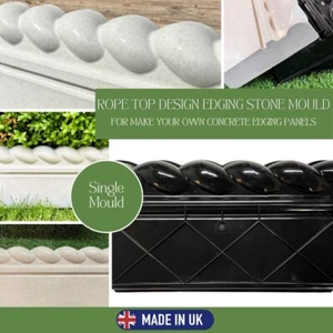 Garden Border/Lawn Edging Concrete Mould Single Rope Top, Make Your Own X2308 - Picture 1 of 12