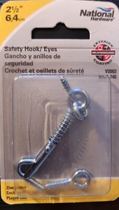 National Hardware N170-746 Gancio di Sicurezza e Occhiello 2-1/2 Pollici Acciaio Zincato - Foto 1 di 2