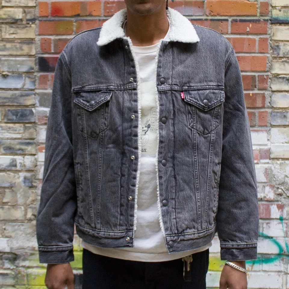 Chaqueta Levis Sherpa Denim Trucker Chaquetas Negro Azul Chaqueta Levis Foto 1 de 1