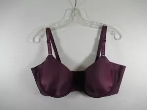 Warners No Side Effects Underarm Smoothing Bra 44C Purple Underwire rb0561a - Picture 1 of 6