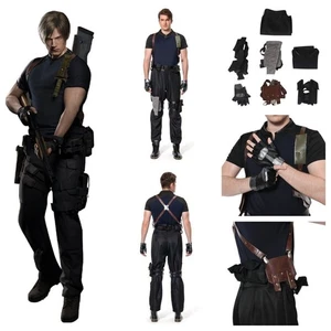Resident Evil 4 Remake Leon S.Kennedy Cosplay Costume Halloween Party fullSuit - Picture 1 of 12