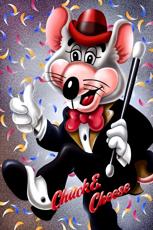 PÓSTER CHUCK E. CHEESE SHOWBIZ PIZZA GIGANTE 24”x36” - Chuck E. Cheese Foto 1 de 1